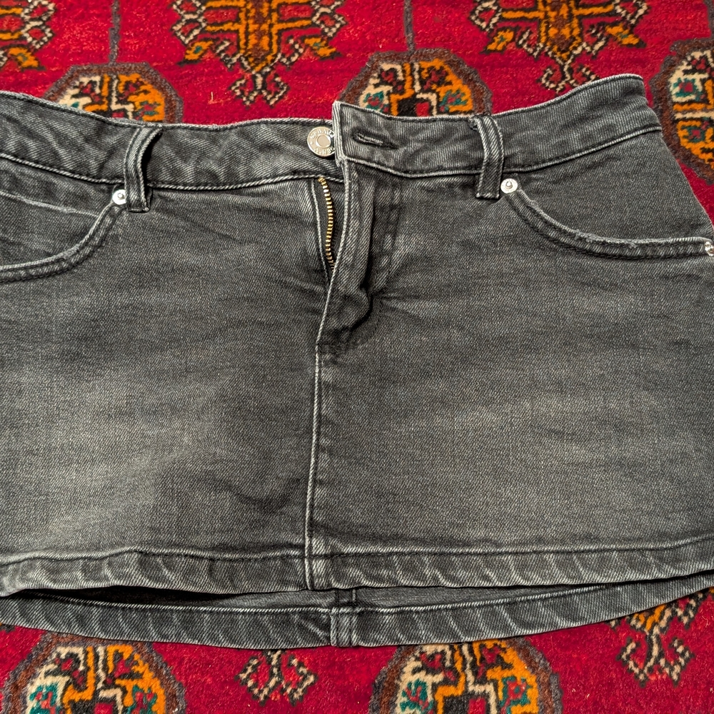 Garage Black Denim Skort